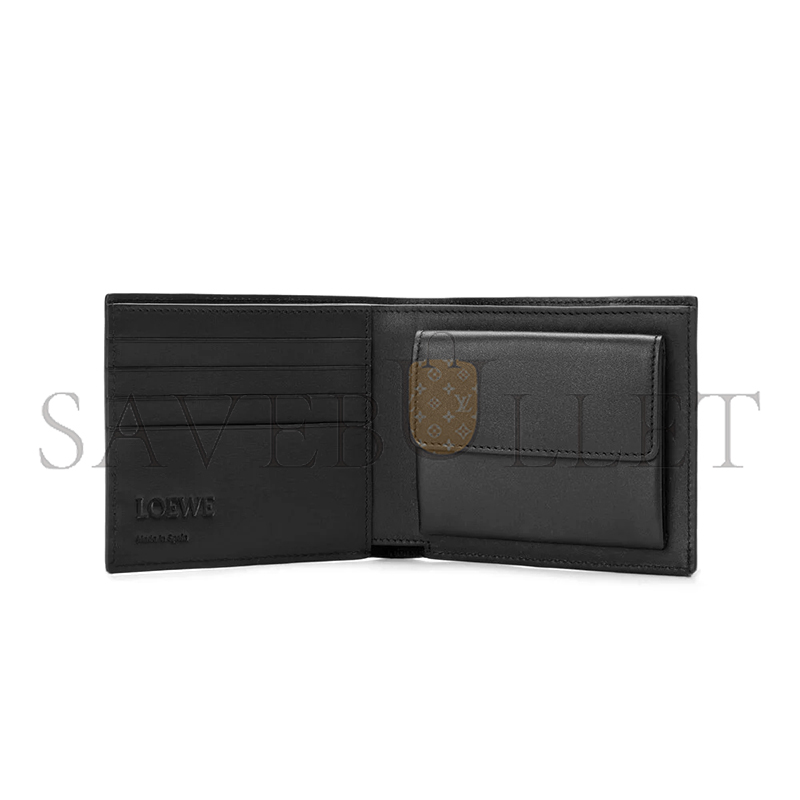 L0ew* PUZZLE BIFOLD COIN WALLET IN S*pPLE GRAINED CALFSKIN C510501X16 (11*9.8*2cm)